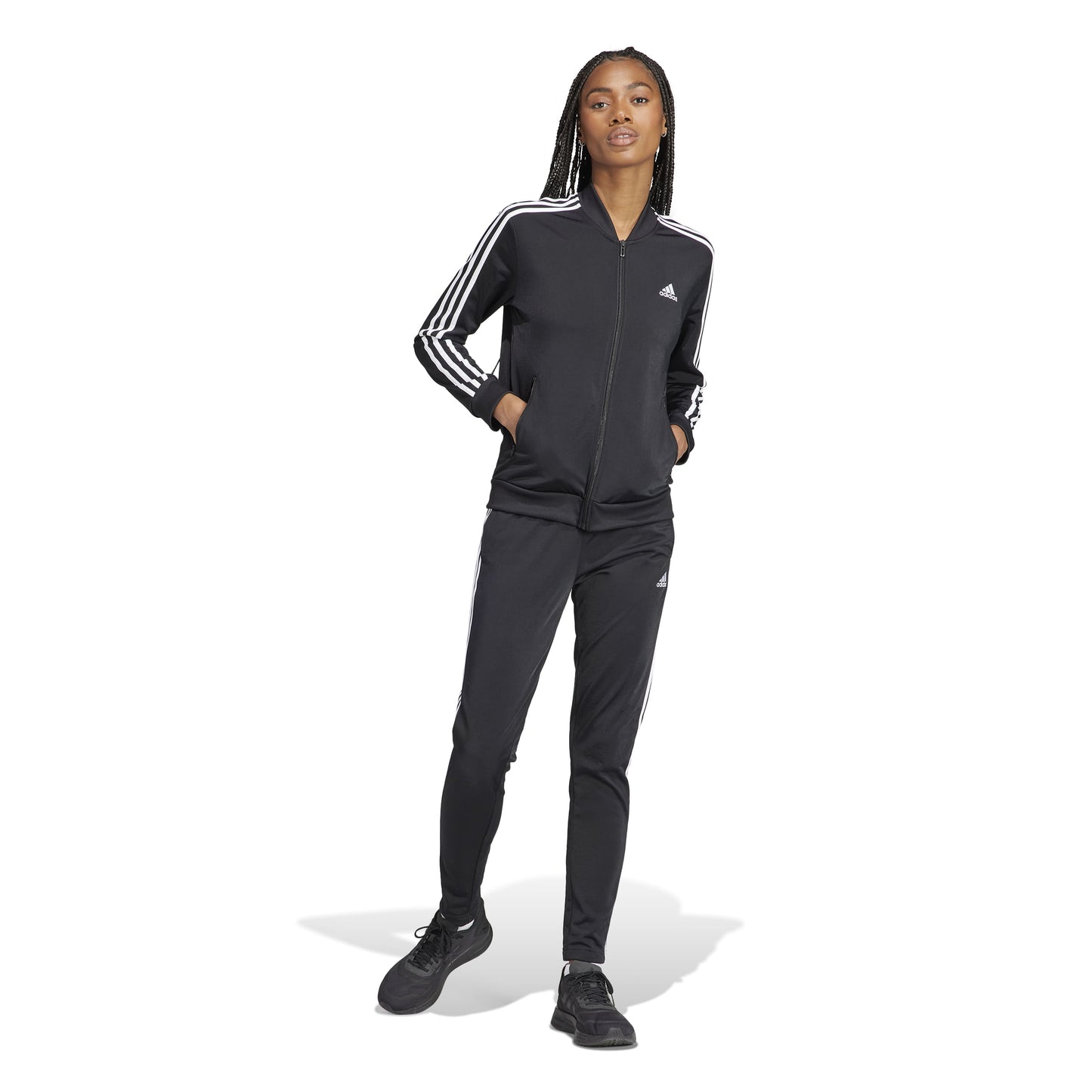 IJ8781 CONJUNTO DE SUDADERO Y LICRA ADIDAS SPORTSWEAR MUJER NEGRO