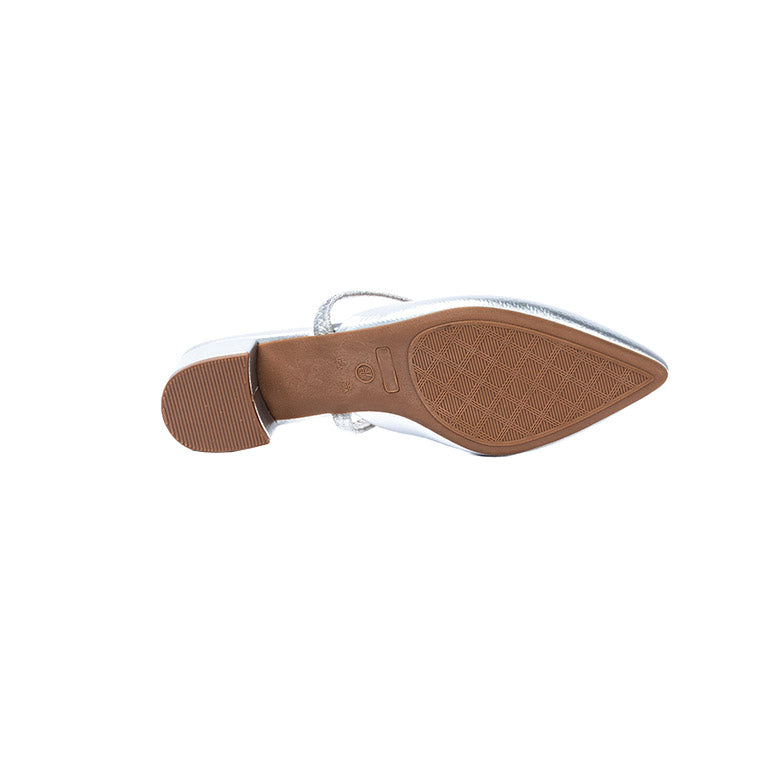 RIKELI81A CASUAL BALLERINA FLAT Plateado