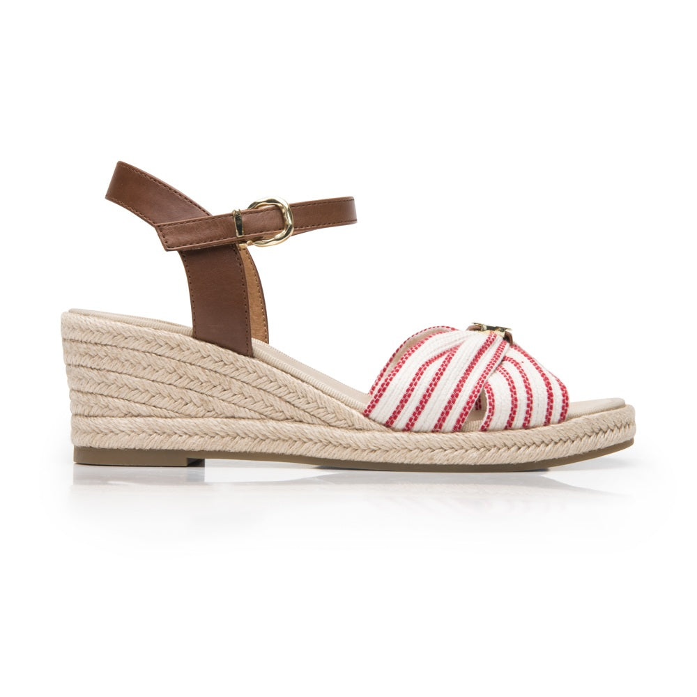135401 SANDALIAS CUÑA MERIDA Rojo