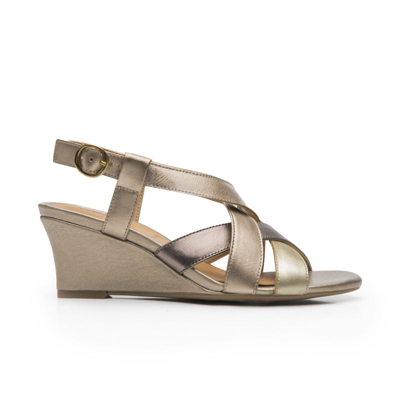 128309 SANDALIAS CUÑA GILMA Dorado