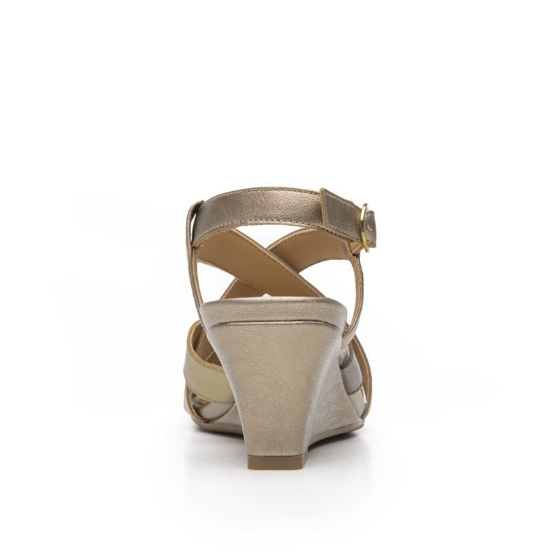 128309 SANDALIAS CUÑA GILMA Dorado
