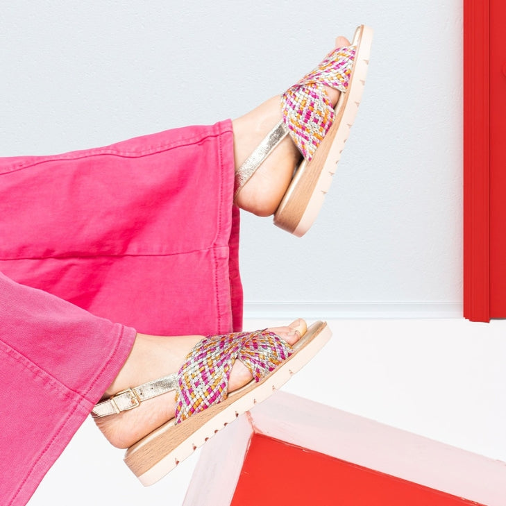 143947 CASUAL SANDALIAS SLIP-ON (DE METER) Rosado