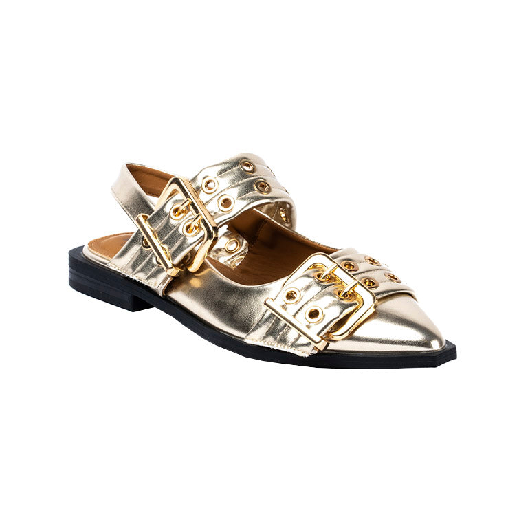 RIKELI82A CASUAL BALLERINA FLAT Dorado