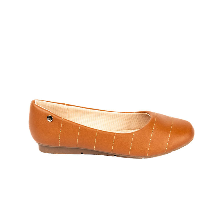 RIKELI83B BALLERINA FLAT Marron