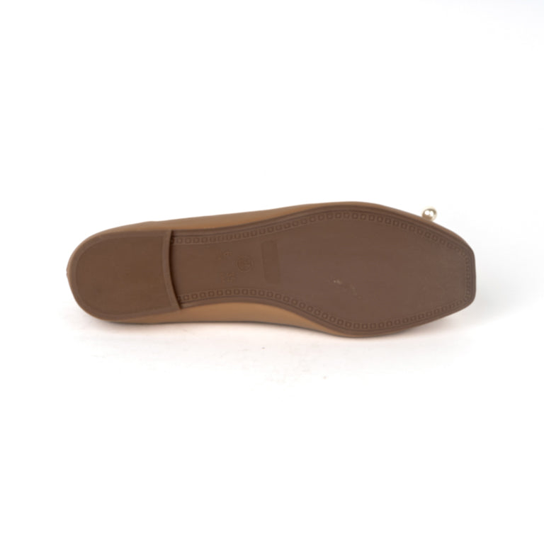 RIKELI107B BALLERINA FLAT Marron