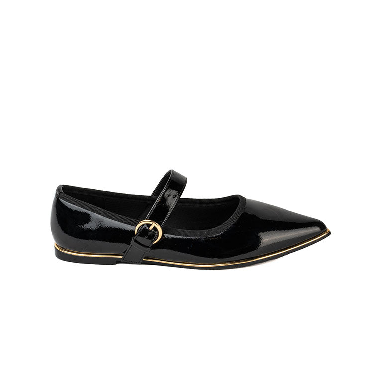 RIKELI108A BALLERINA FLAT Negro