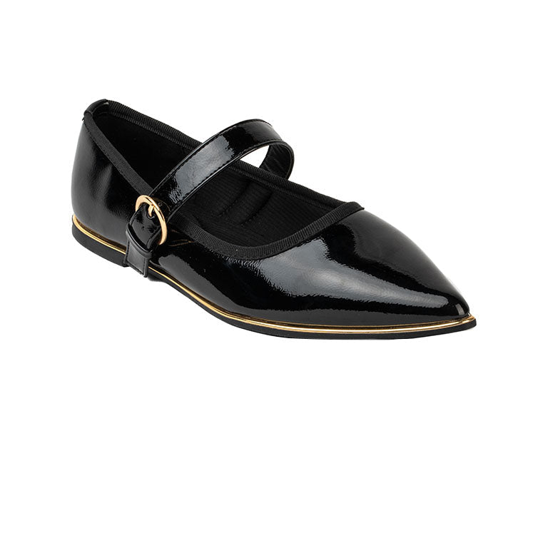 RIKELI108A BALLERINA FLAT Negro