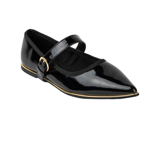 RIKELI108B BALLERINA FLAT Negro