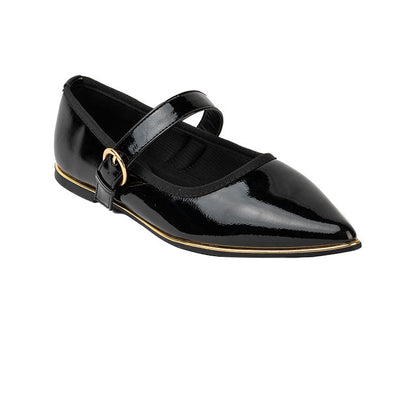 RIKELI108B BALLERINA FLAT Negro