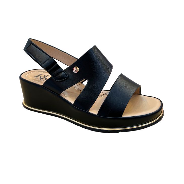 RIKELI114A SANDALIAS PLATAFORMA Negro
