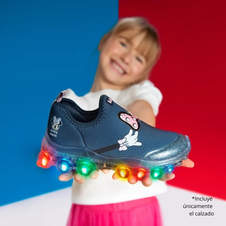 1217087 TENIS DE LUCES MINNIE DE DISNEY Azul