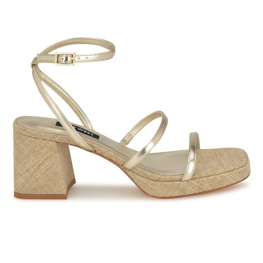 WNFLAME3-GOL01-129 SANDALIAS NINE WEST CASUALES