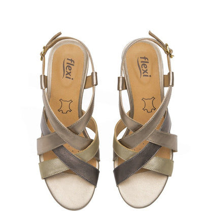 128309 SANDALIAS CUÑA GILMA Dorado