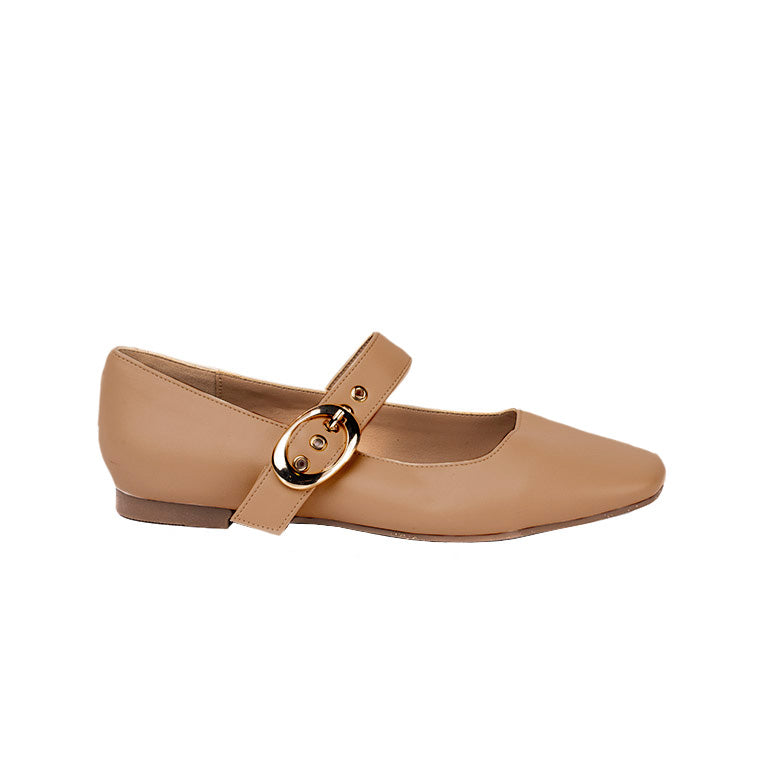 RIKELI77A CASUAL BALLERINA FLAT Beige