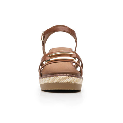 135601 SANDALIAS CUÑA ESTER Caoba