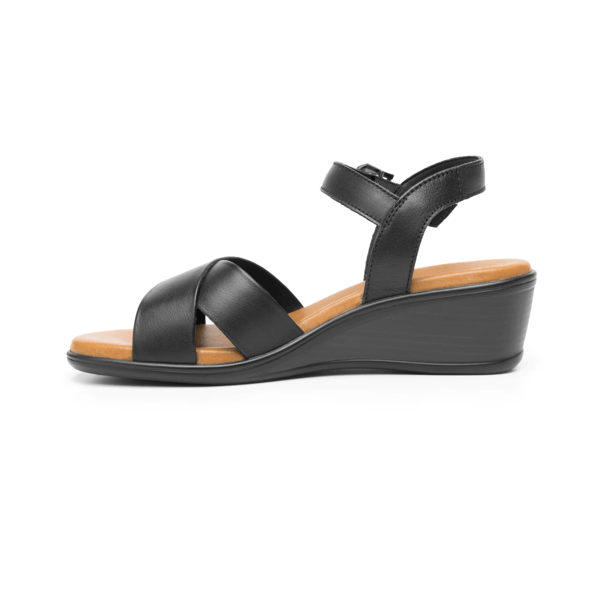 123703 SANDALIAS CUÑA ZURA Negro