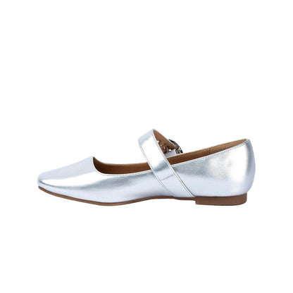 RIKELI77A CASUAL BALLERINA FLAT Plateado