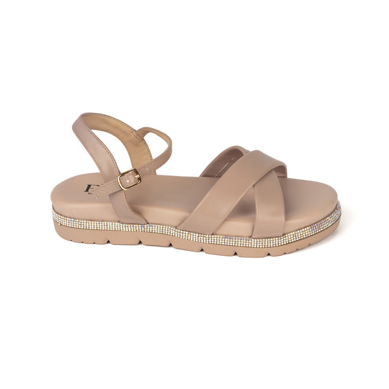 RIKELI121B CASUAL SANDALIAS FLAT Beige