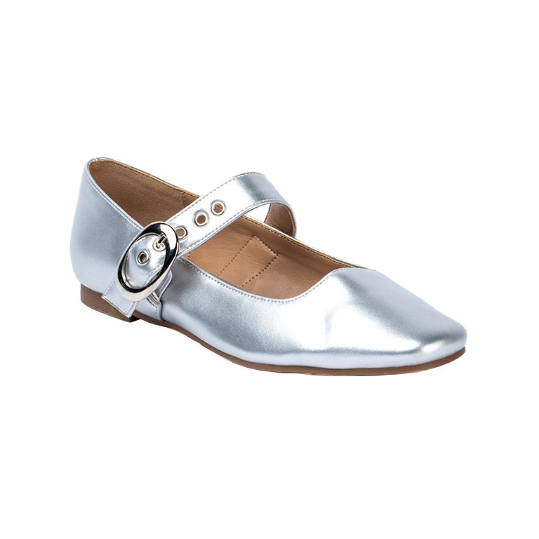 RIKELI77A CASUAL BALLERINA FLAT Plateado