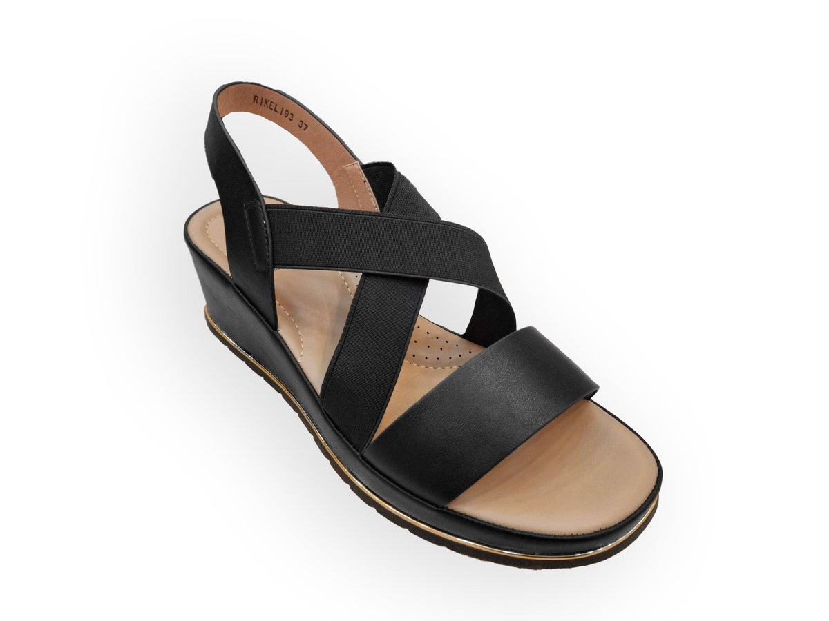 RIKELI93A CASUAL CASUALES PLATAFORMA Negro