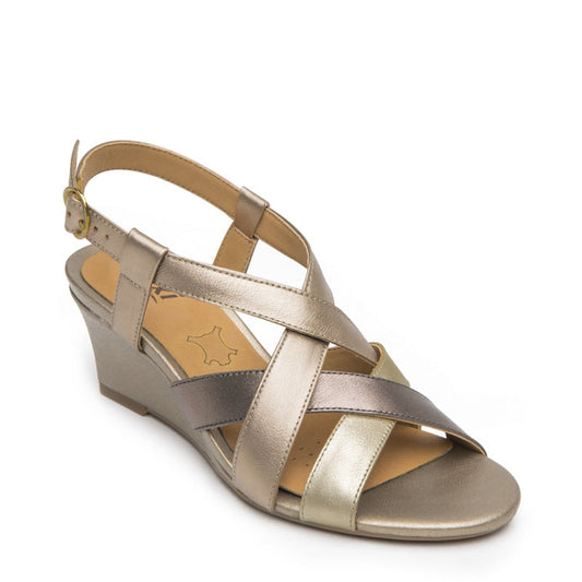 128309 SANDALIAS CUÑA GILMA Dorado