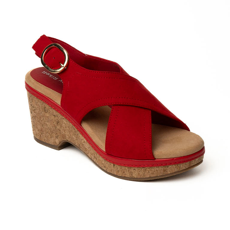 21202 SANDALIAS FLAT SANDALIAS Rojo 36