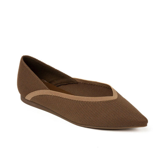 23017 CASUAL BALLERINA FLAT Marron