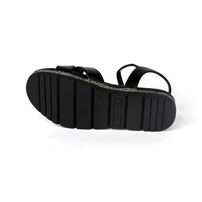 RIKELI121B CASUAL SANDALIAS FLAT Negro
