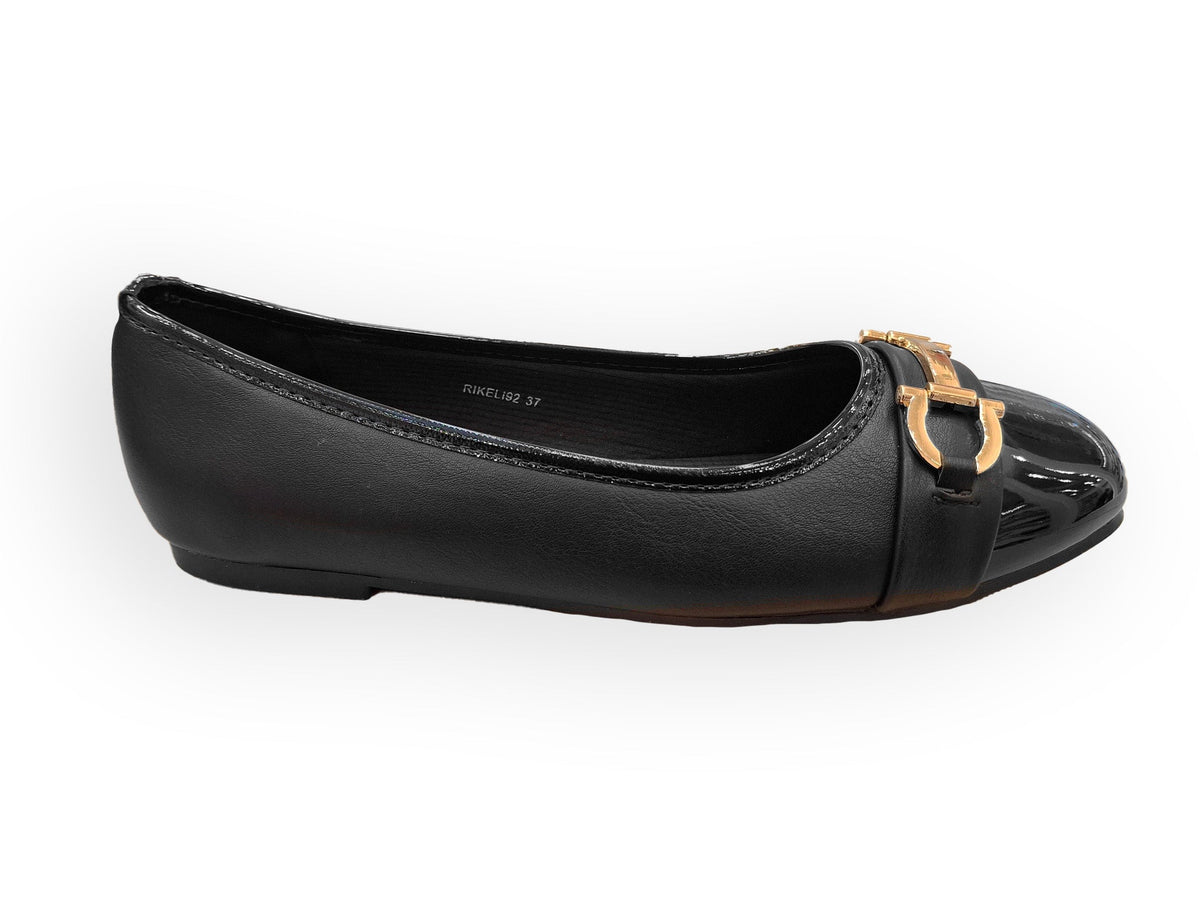RIKELI92A CASUAL BALLERINA FLAT Negro
