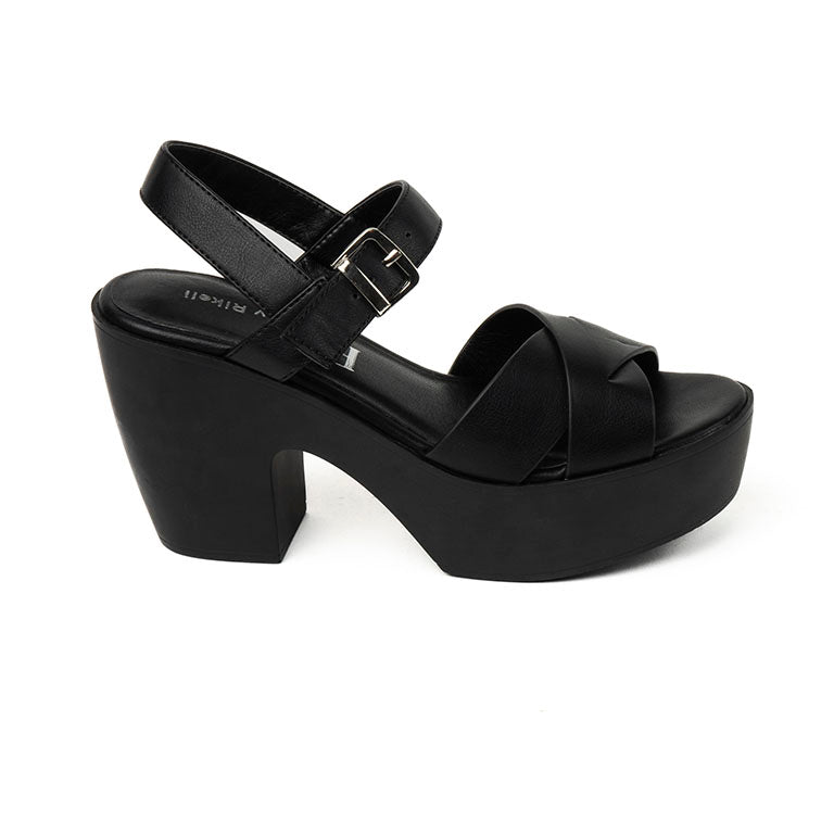 20587 SANDALIAS FLAT SANDALIAS Negro