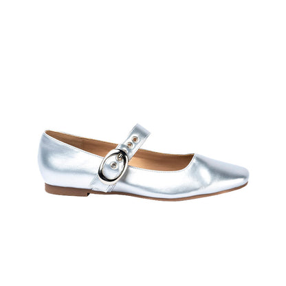 RIKELI77A CASUAL BALLERINA FLAT Plateado