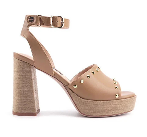 A10148432312010 CASUAL SANDALIAS TACÓN Beige