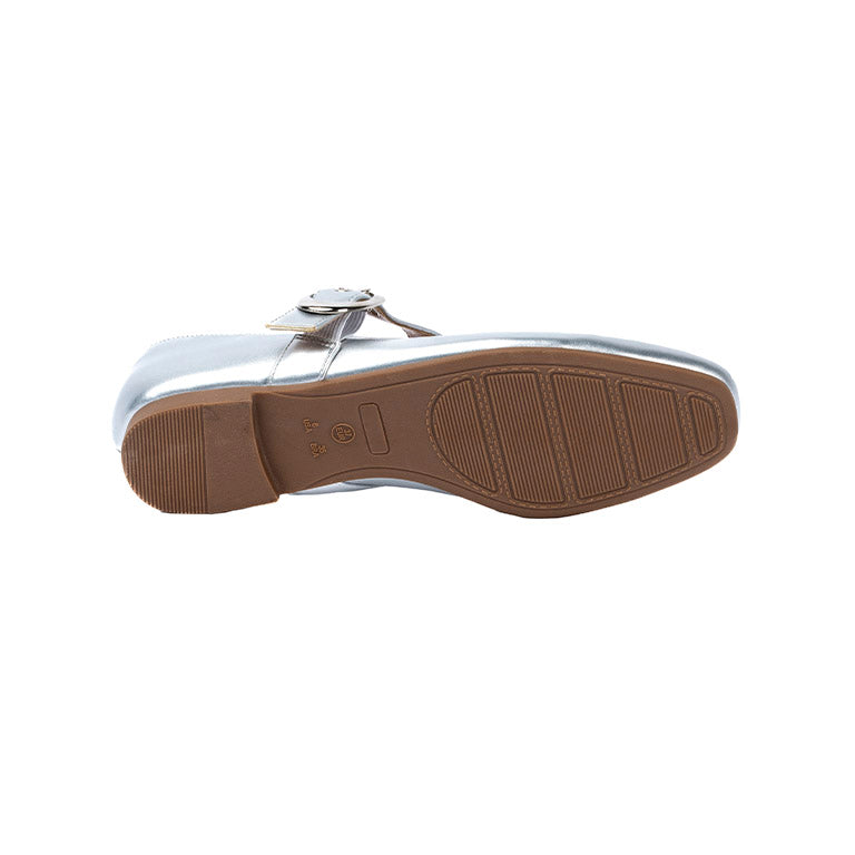 RIKELI77A CASUAL BALLERINA FLAT Plateado