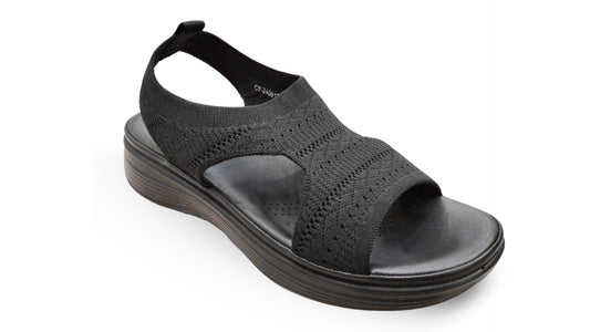CY-240513 SANDALIAS PLATAFORMA COMFORT Negro