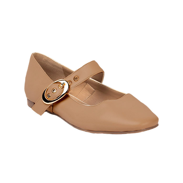 RIKELI77A CASUAL BALLERINA FLAT Beige