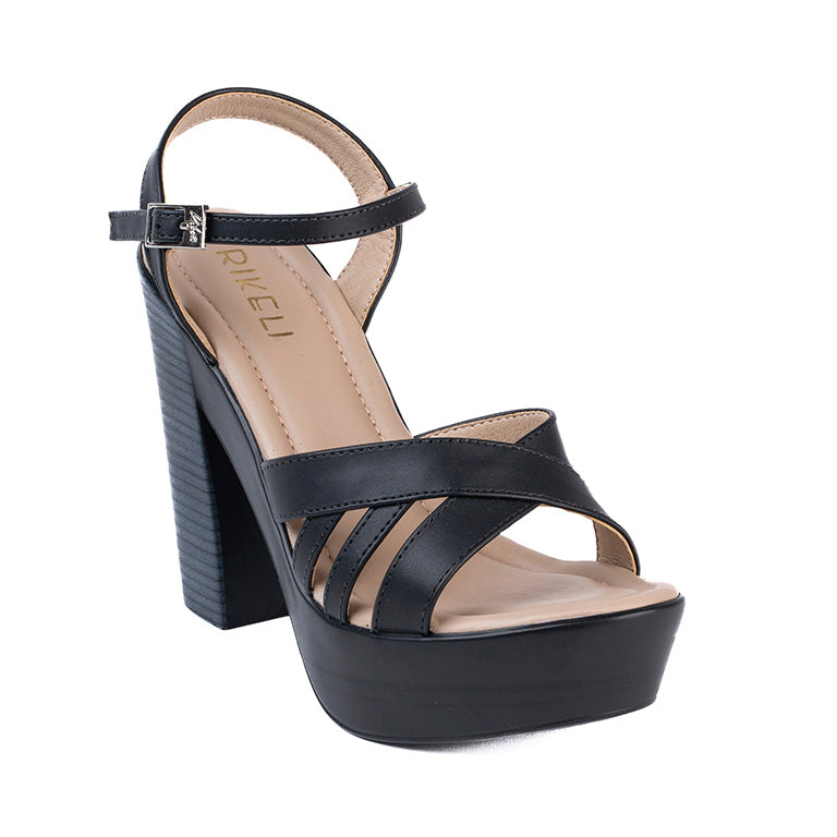 RK 157-75 SANDALIAS TACÓN CMS 12 Negro