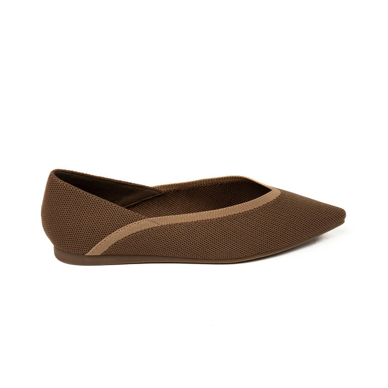 23017 CASUAL BALLERINA FLAT Marron