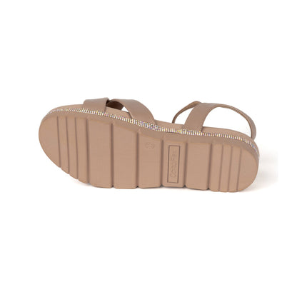 RIKELI121A CASUAL SANDALIAS FLAT Beige