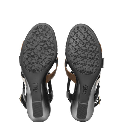 128309 SANDALIAS CUÑA GILMA Negro